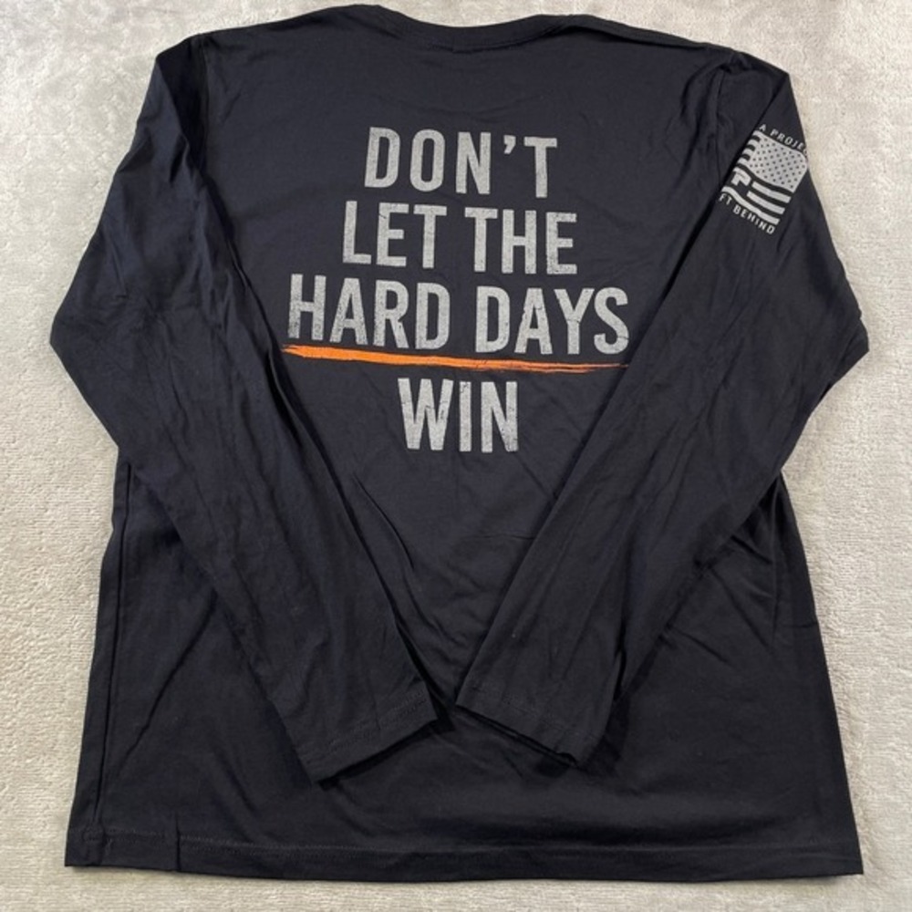 Til Valhalla Project Shirt Mens Large Mental Health Hard Days Veteran Support